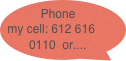 Phone my cell: 612 616 0110  or....
