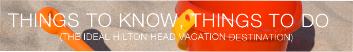 Things to Know, Things to Do 
(The Ideal Hilton Head Vacation Destination)